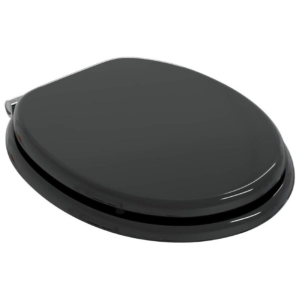 Soft-Close Toilet Seat Black 44 x 38 cm MDF board vidaXL