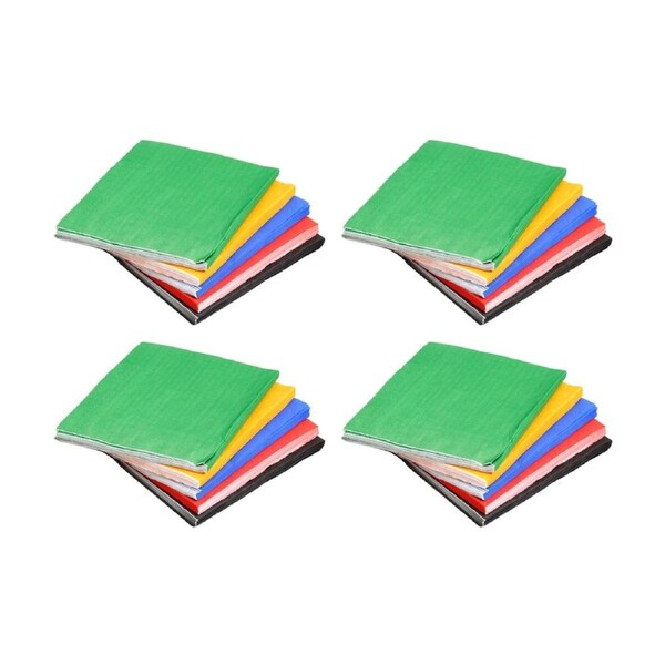 4x 100pc Tacco Coloured Tissue Paper 325x325cm Sheets 3y+ Multicolour