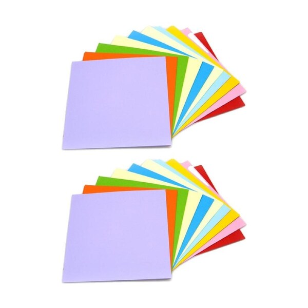 2x 360pc Tacco Matte Paper Squares 254cm 10 Different Colours Sheets 3y+