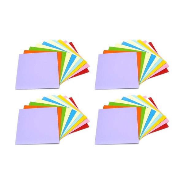 4x 360pc Tacco Matte Paper Squares 254cm 10 Different Colours Sheets 3y+