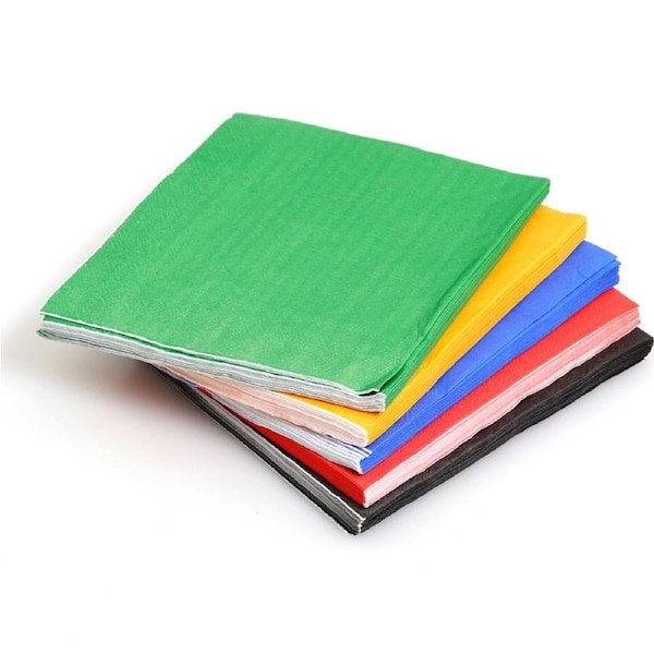 100pc Tacco Coloured Tissue Paper 325x325cm Sheets 3y+ Multicolour