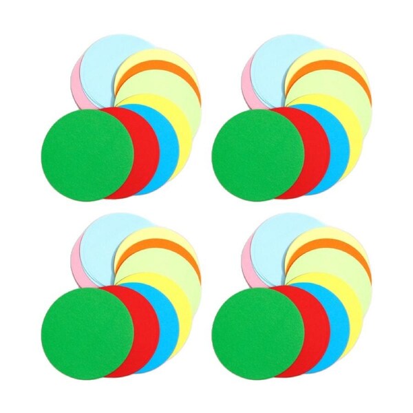 4x 360pc Tacco Paper Circles Double-Sided Colour 12cm 3y+ Multicolour