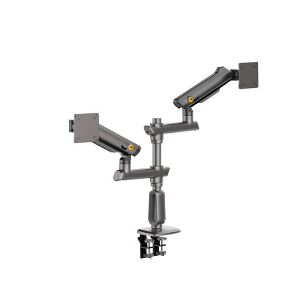 NB D9C Dual Monitor Mount Gas Spring Arm for 27-50" Screens - Height Adjustable, 360o Rotation