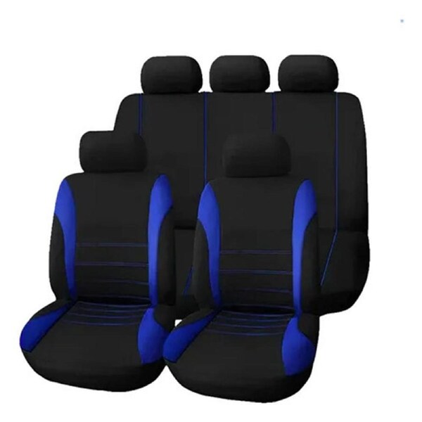 Catzon Car Seat Cover Full Set with Composite Sponge Universal Fit for Cars Trucks Sedan Van SUVs-Blue