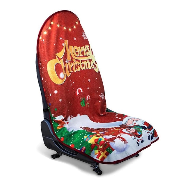 Catzon Car Seat Cover for Cars SUV Trucks Waterproof Sweating Machine Washable-Xmas