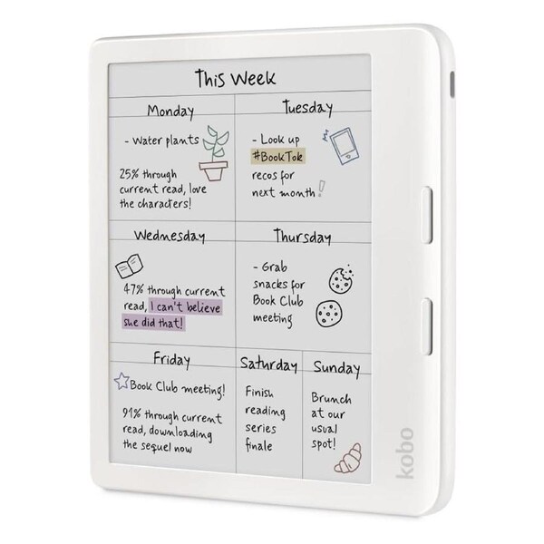 Kobo Libra Colour eReader (7'', 32GB, N428-KU) - White White