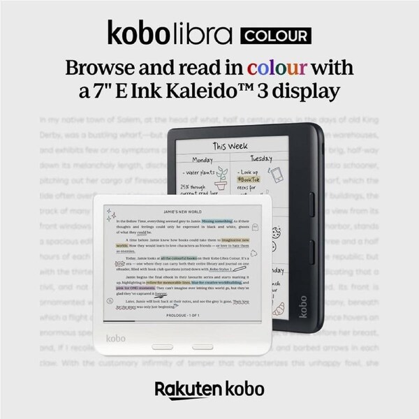 Kobo Libra Colour e-Book Reader (7'', 32GB, N428-KU) - Black Black