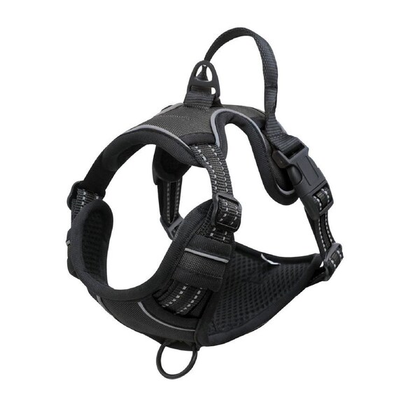 PetBro No-Pull Adjustable Dog Harness Vest Outdoor Handle Front Mesh Puppy Pet Black