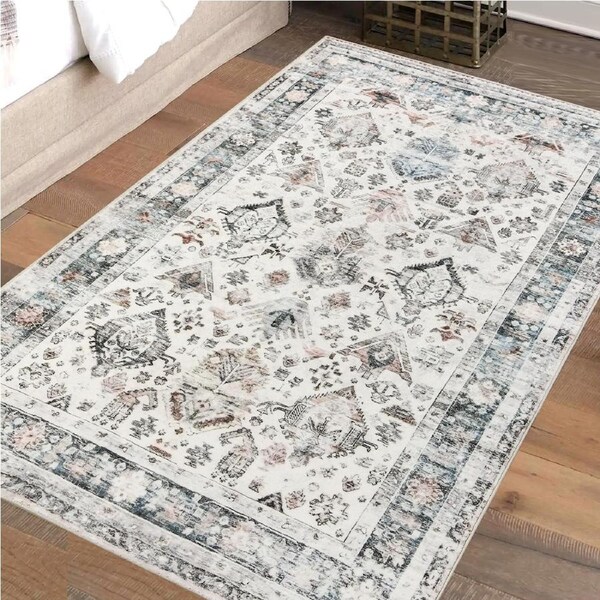 Marlow Floor Rug Washable Vintage Short Pile - Multiple Sizes 160cm x 120cm