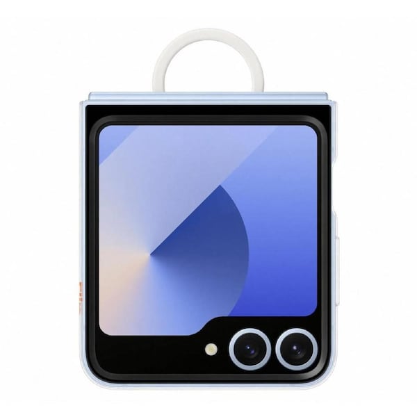 Samsung Galaxy Z Flip7 FE/ Flip6 Case with Ring EF-QF741CTEGWW - Clear Black