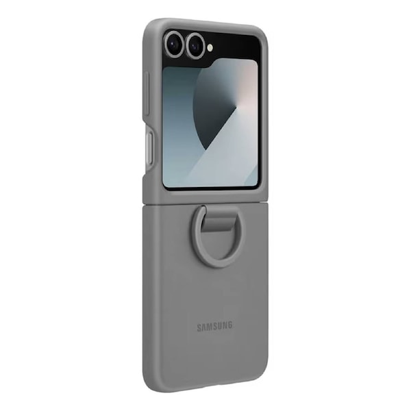 Samsung Galaxy Z Flip7 FE/ Flip6 Silicone Case with Ring - Grey Grey