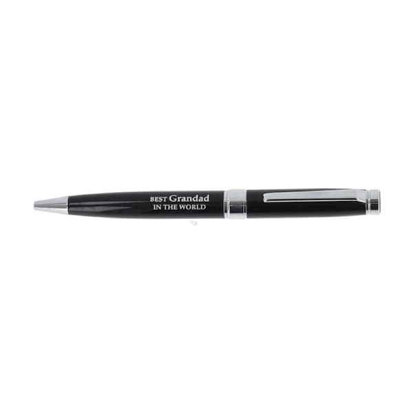 Bridgewater Pen Company Grandad Sentiment Ballpen Black Silver Engraved
