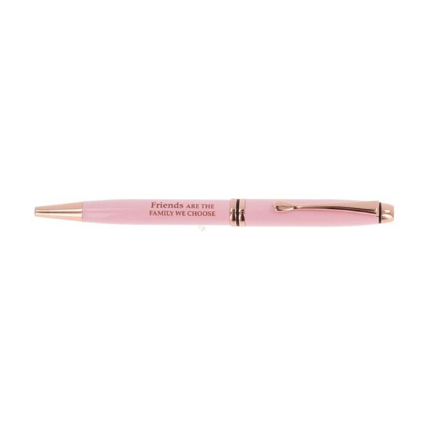 Bridgewater Pen Company Friendship Sentiment Ballpen Pink RS Gold Lacquered