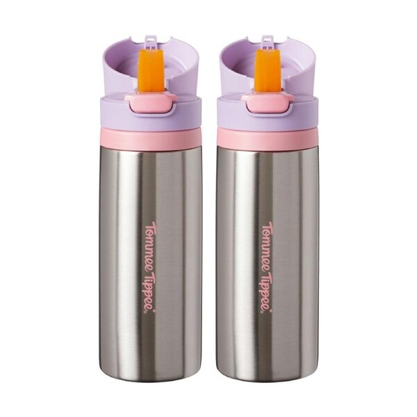 2PK Tommee Tippee On The Go Stainless Steel Insulated Bottle 24m+ 500ml Assorted