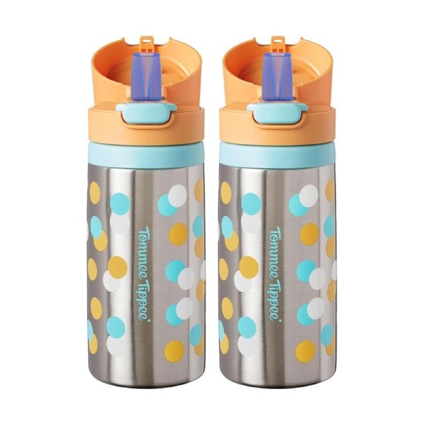2PK Tommee Tippee On The Go Stainless Steel Insulated Bottle 18m+ 355ml Assorted
