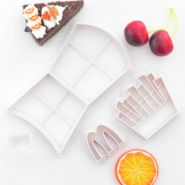 3 Pack Chips Design Fondant Mold