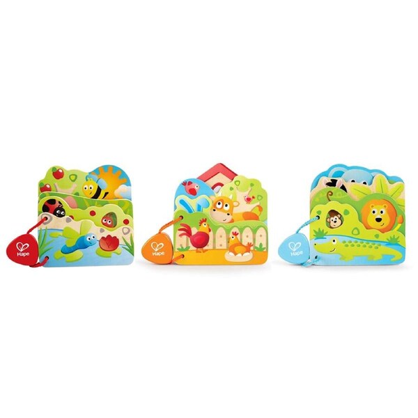 Babys Bug & Farm Animal & Wild Animal Book Educational Toy For Toddlers 10M