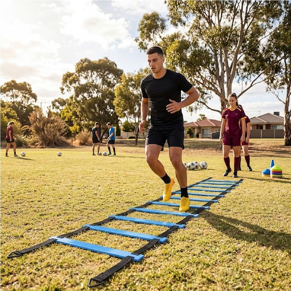 Centra Soccer Agility Training Poles Set Includes 6 Agility Poles Agility Ladder