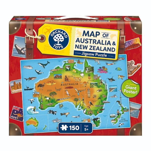 Orchard Toys Map of Australia and New Zealand 150 Piece Jigsaw Puzzle