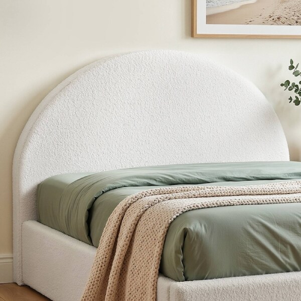 Artiss Queen Size Headboard for Bed Frame Boucle Fabric No-Assembly Removable Washable Cover 171cm