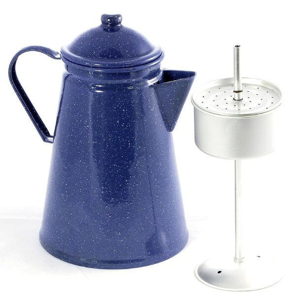 Falcon Coffee Percolator 2.7L Blue & White Speckle