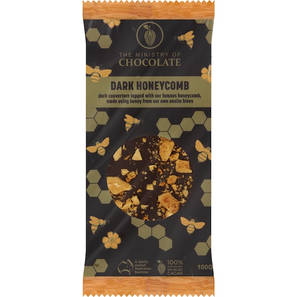 The Ministry Of Chocolate Dark Honeycomb 100g