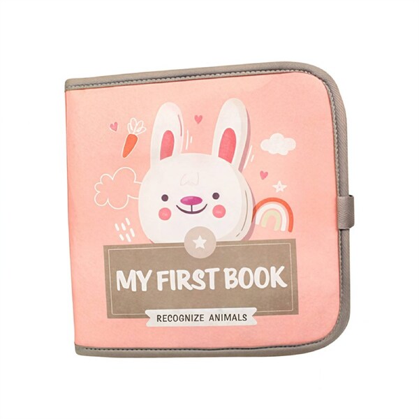 HOLALA Kids Crinkle Book Soft Washable Cloth Activity Books-Animal