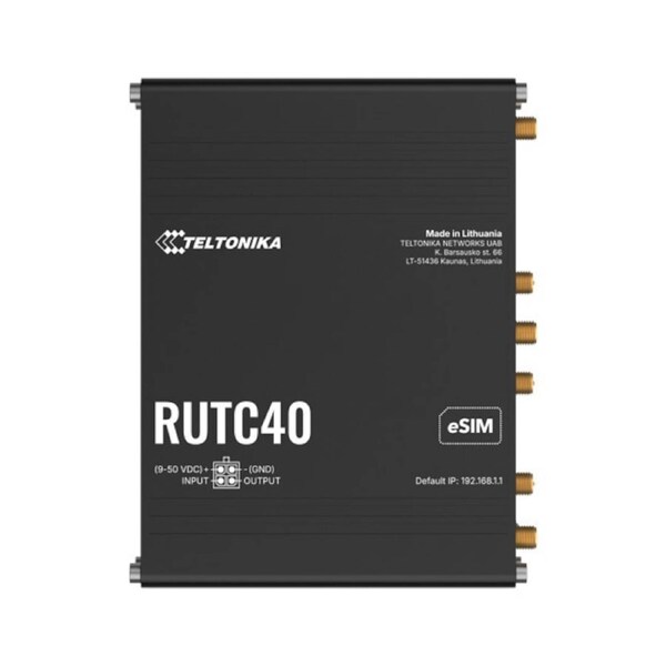Teltonika RUTC40 GLOBAL 4G EDGE ROUTER, Dual-core, Dual-band Wi-Fi 6