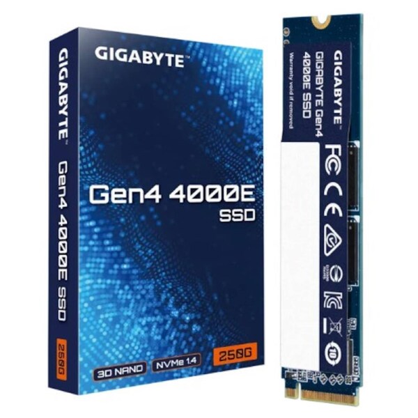 GIGABYTE Gen4 4000E 250GB NVMe PCIe 4.0 x4 M.2 2280 SSD 3600MB/s Read
