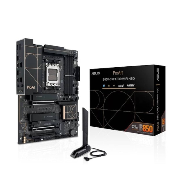 ASUS AMD ProArt B850-CREATOR WIFI NEO, AM5, 4DIMM, 256GB DDR5, 8400+MT/s, 2x