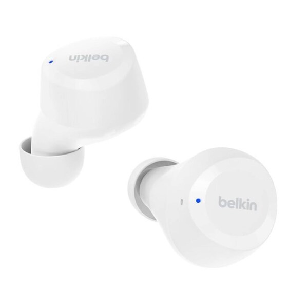 Belkin SoundForm Bolt 2 Wireless Earbuds - White (AUC009fqWHV2), 28 Hours
