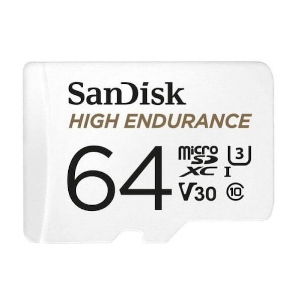SanDisk High Endurance 64GB microSD 100MB/s 40MB/s 5K hrs 4K UHD C10 U3 V30