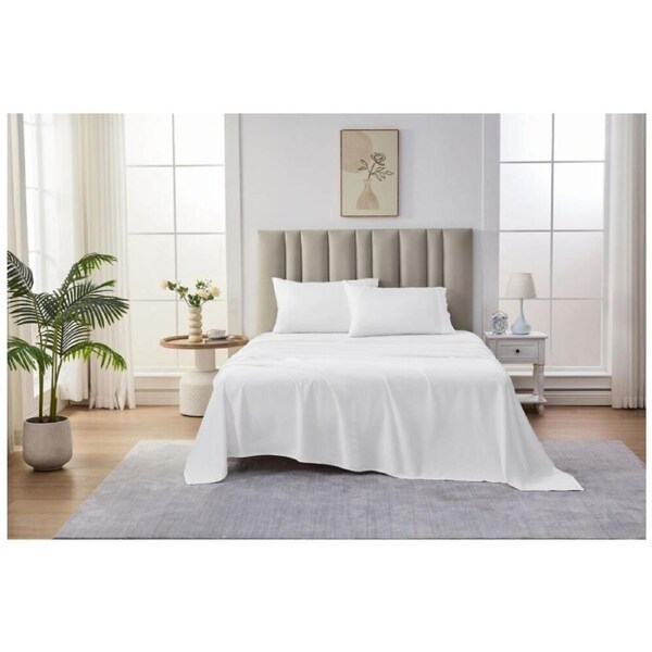 Grosvenor House 500TC Egyptian Cotton Sheet Set W/ Pillowcase Single White