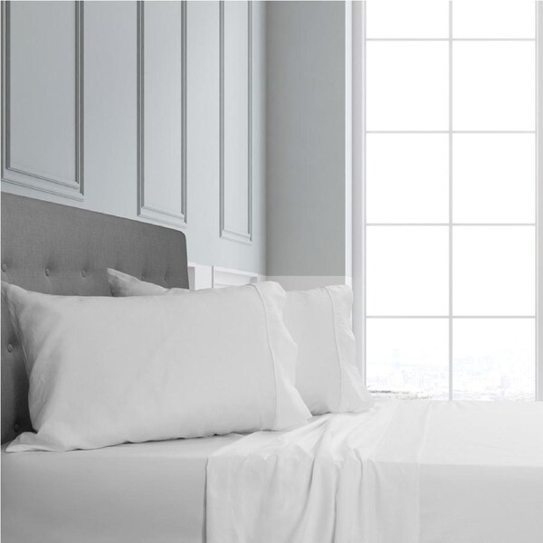 Ardor King Cotton Sheet Set Home Bedding 375TC White