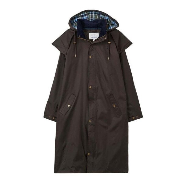 Lighthouse Clothing Size M Mens Stockman Coat full length chocolate