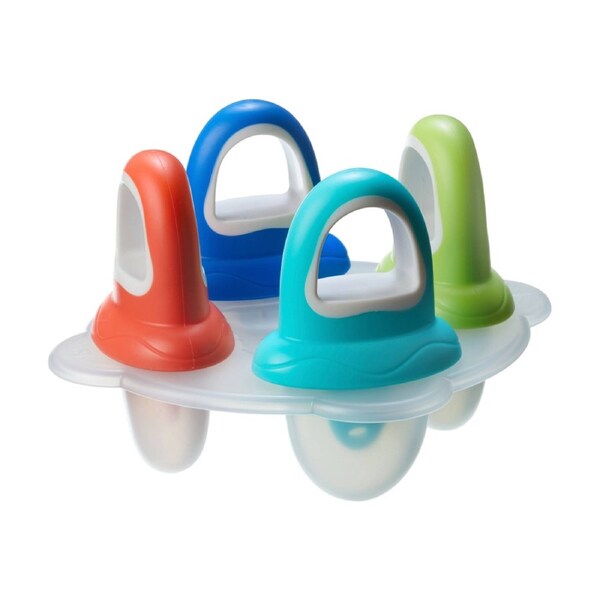 4pc Nuby Fruitsicles Tray Portion Popsicle Moulds Multicolour 6m+