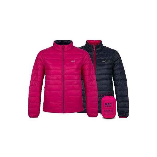 Mac In A Sac Adults Ladies Polar Reversible Down Jacket - Fuchsia/Navy - AU14