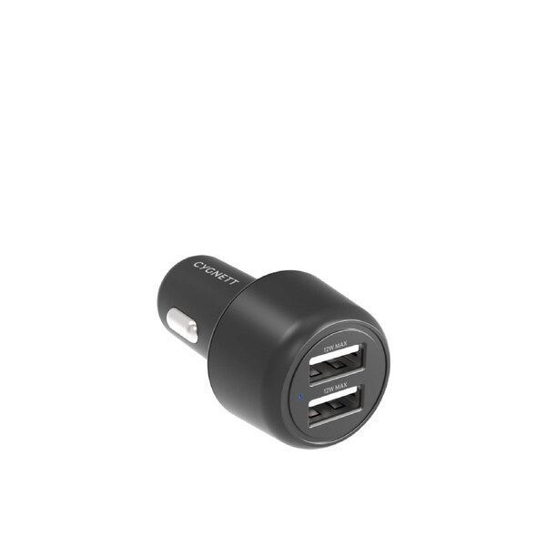Cygnett 12W Dual Port Car Charger CarPower