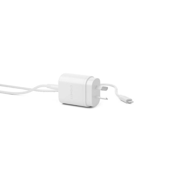 Cygnett 20W USB-C Wall Charger + Lightning to USB-C Cable - 1.2M PowerPlus