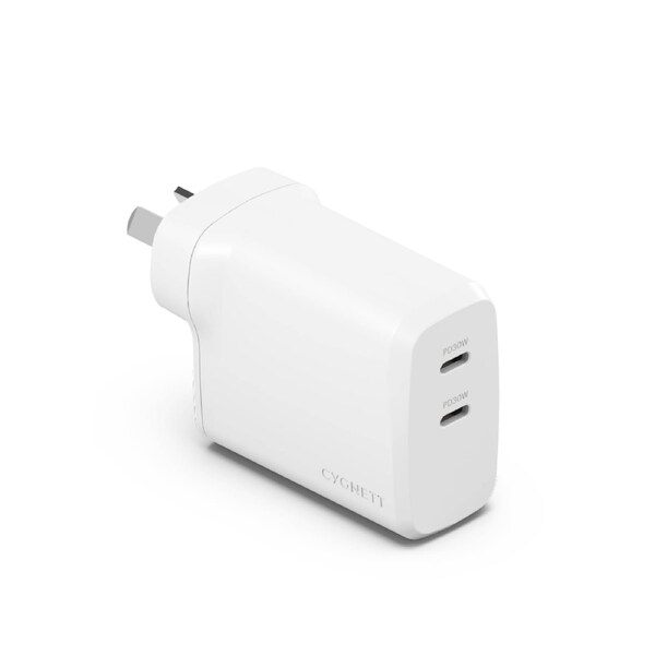 Cygnett 60W Dual USB-C Wall Charger PowerPlus