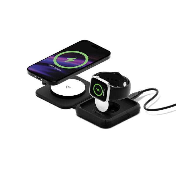 Cygnett MagTravel Qi2 2-in-1 Wireless Charger Voyager