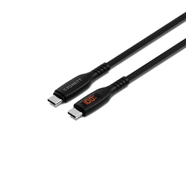 Cygnett 100W USB-C to USB-C LED Cable - 50CM Unite