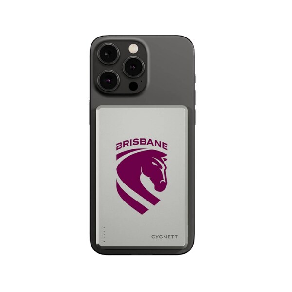 Cygnett Magnetic Wireless Power Bank 5K Brisbane Broncos