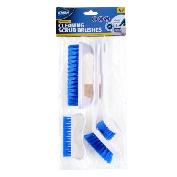 OzOffer Kitchen & Cleaning Scrub Brushes 4pc Assorted