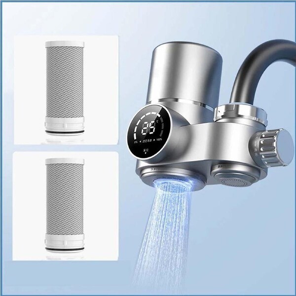 Water Filter Domestic Home Kitchen Smart Tap UV Water Purifier Tap Faucet Filt with 2 Filters