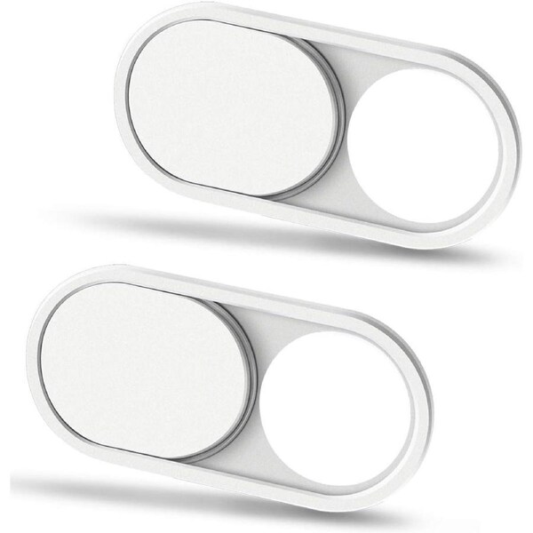 Metal Webcam Cover Slide, Ultra-Thin Camera Privacy Cover for Laptop, MacBook, Tablet, PC and Smartphone, Silver (2 Pack)