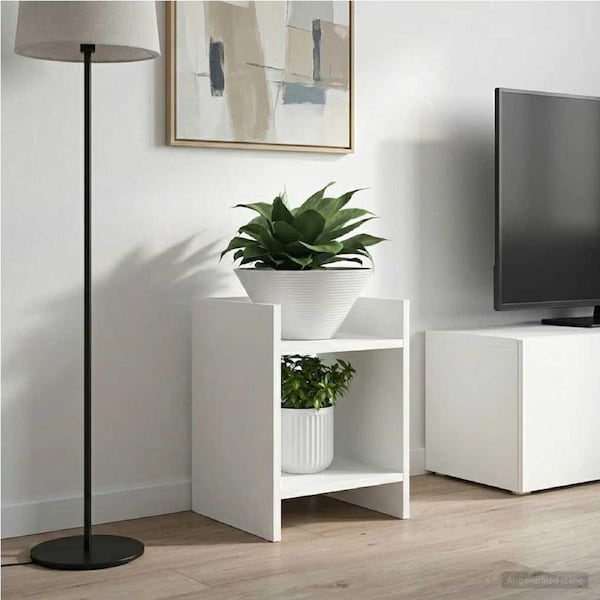 Plant Stand 2 pcs White 30 x 30 x 40 cm Engineered Wood vidaxl