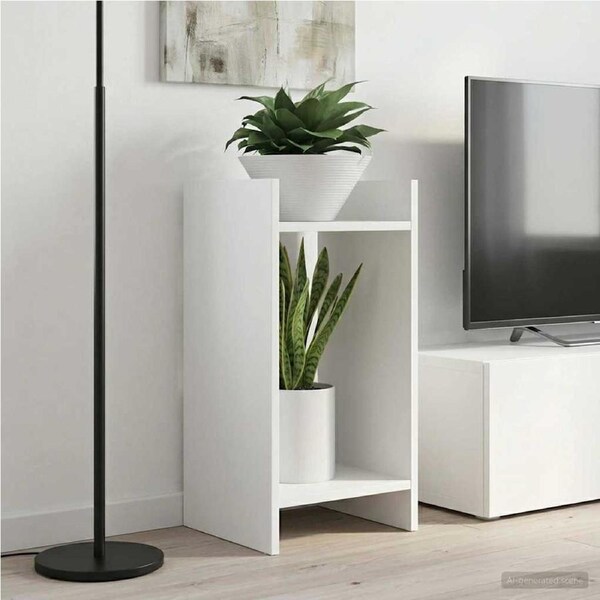 Plant Stand 2 pcs White 30 x 30 x 60 cm Engineered Wood vidaxl