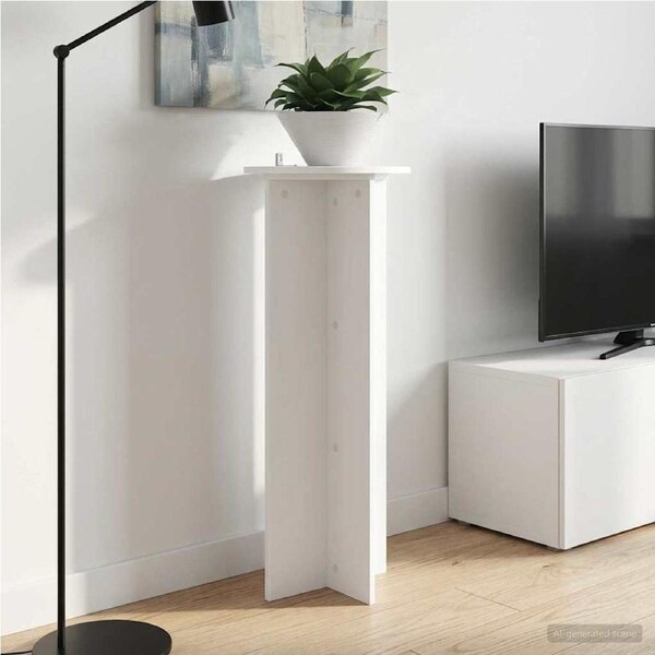 Plant Stand 2 pcs White Ø40 x 100 cm Engineered Wood vidaxl