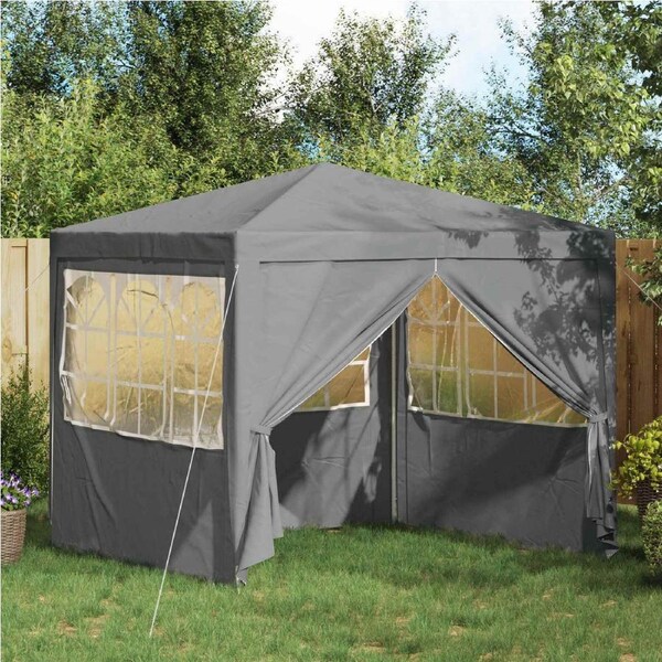 Party Tent Light Grey 250 x 250 x 240 cm PE and Steel vidaxl